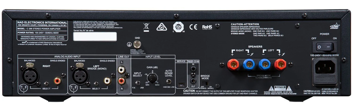 NAD C298 - Amplificateur de puissance 185Watts/Canal - Image 3