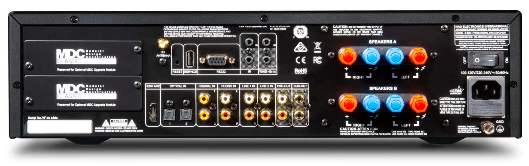 NAD C399 - Amplificateur stéréo intégré hybride 180 W/C, DAC, entrée phono - Image 3