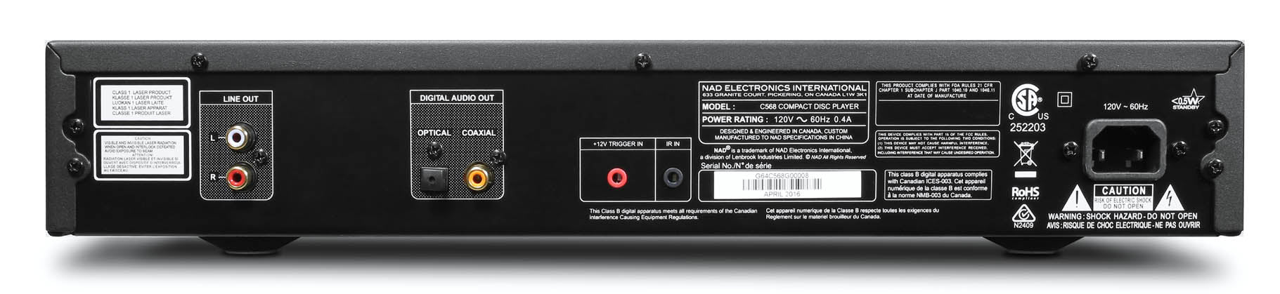 NAD C568 - Lecteur CD avec DAC Wolfson WM8741 24 Bits - Image 2