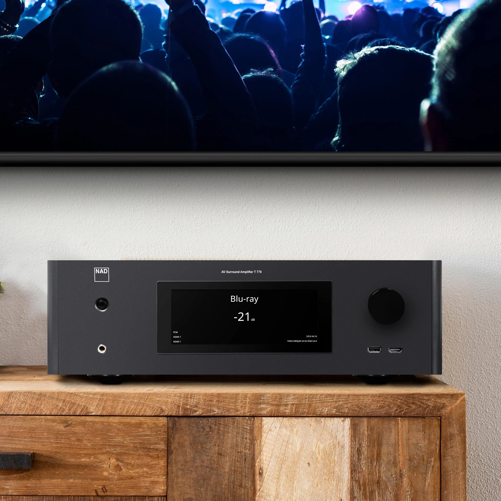 NAD T778 - Récepteur cinéma maison 140W, 9 canaux amplifiés, Dolby Atmos - Image 5
