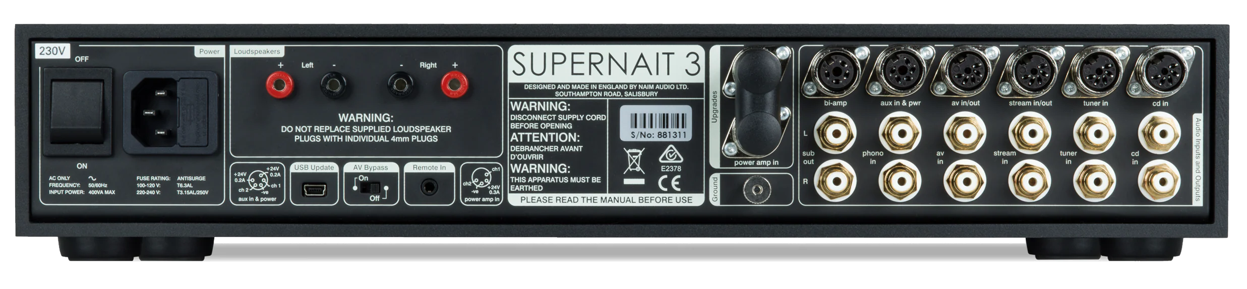 NAIM SUPERNAIT 3 - Amplificateur stéréo intégré 80W/C, Phono (Démonstrateur) - Image 3