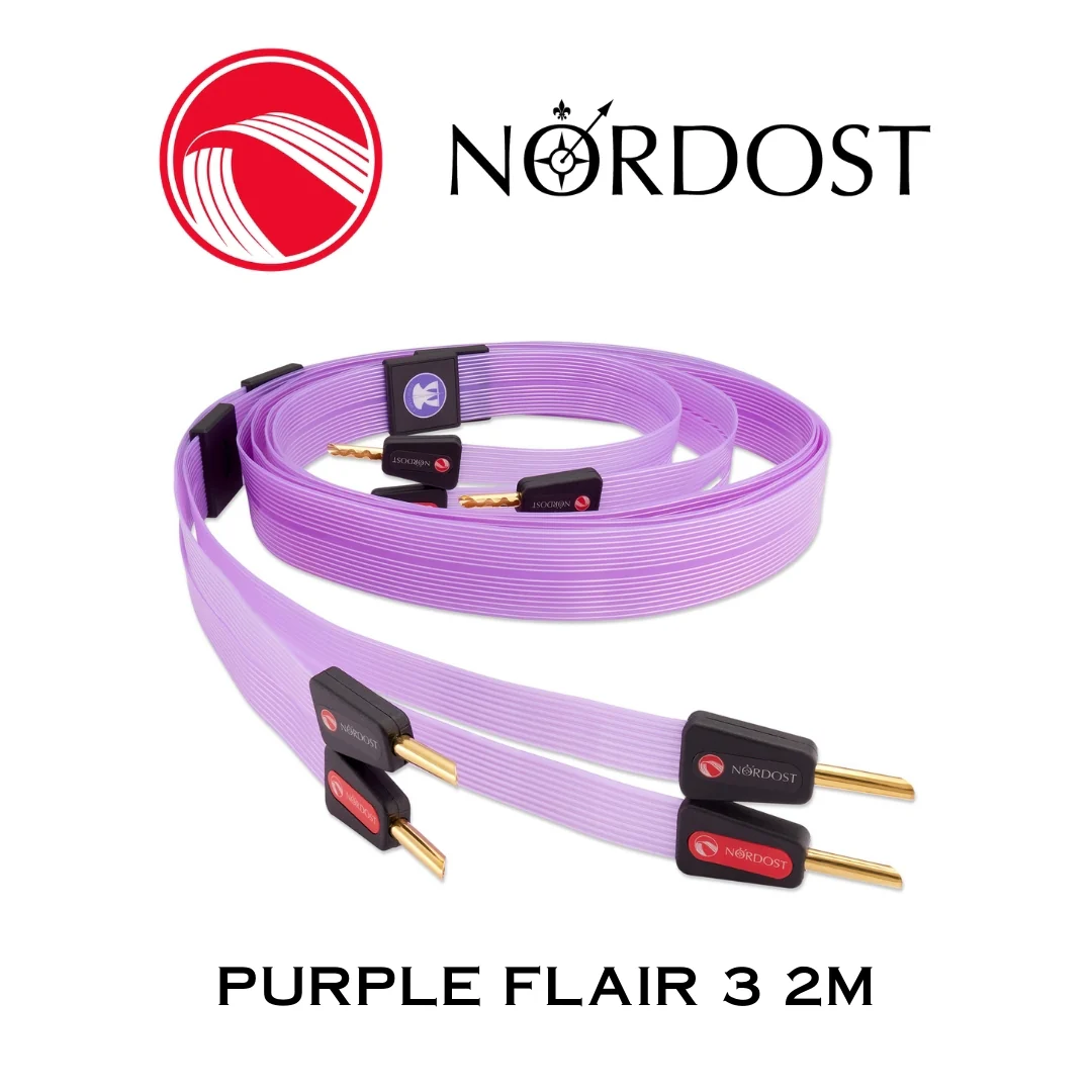 NORDOST Purple Flair 3 - Câble de haut-parleurs 16 x 24 AWG Silver 99.99% Bananes (la paire) - Image 3