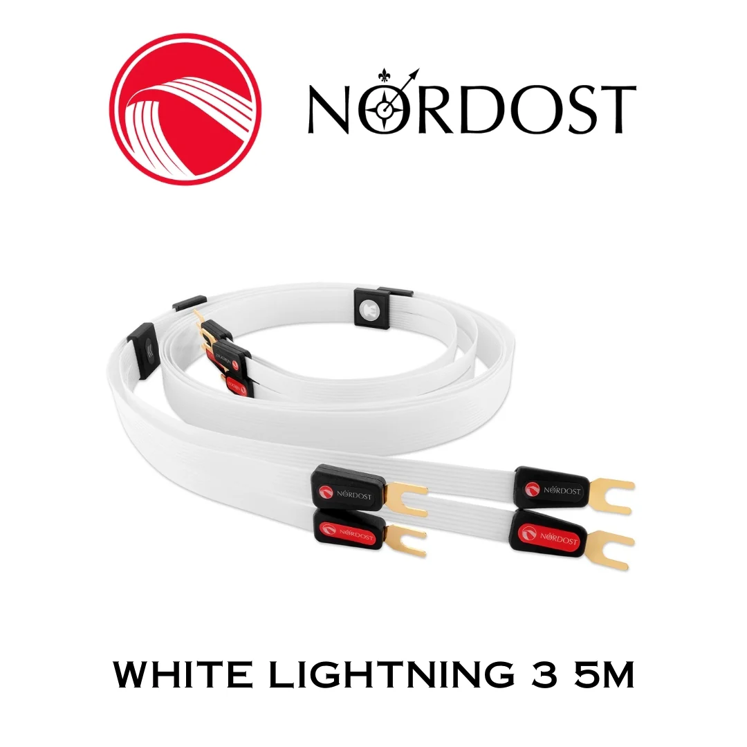 NORDOST White Lightning 3 - Câble de haut-parleurs 12 x 24 AWG Silver 99.99% Fourches (la paire) - Image 7