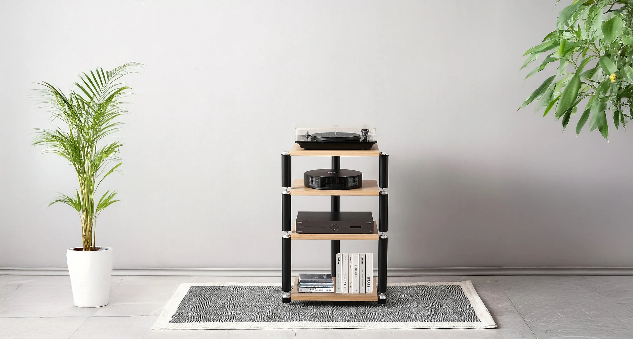 NORSTONE - COPENHAGEN MODULE 2 Meuble HiFi - Noir/Chêne 50 kg (Unité) - Image 2