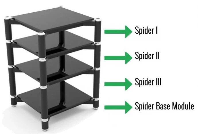 NORSTONE - SPIDER BASE - Meuble HiFi - Verre noir 4.5'' (Unité) - Image 4