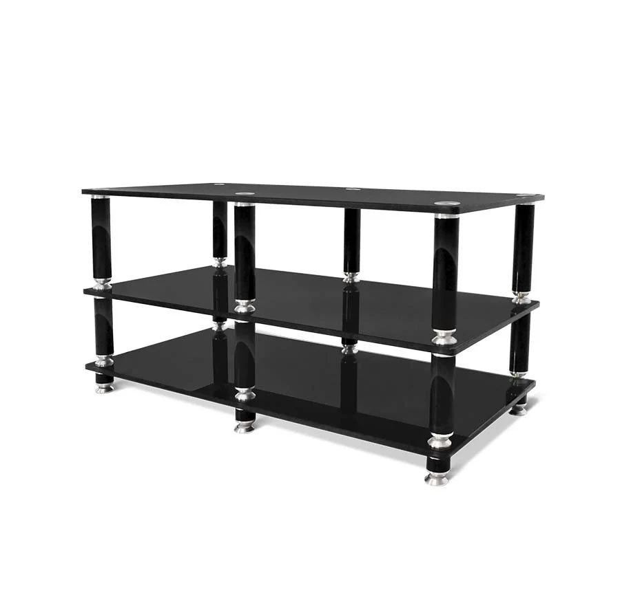 Norstone STÄBBL AV | Meuble audio haut de gamme noir laqué - Image 2