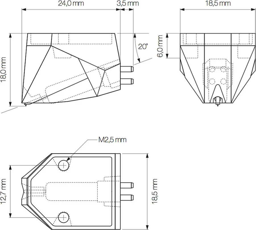ortofon 2MBlue - Cartouche à aimant mobile (Moving Magnet MM) doté d'un diamant elliptique nu - Image 6