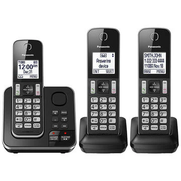 Panasonic KXTGD393B - Téléphone sans fil numérique avec répondeur et 3 combinés - Image 2