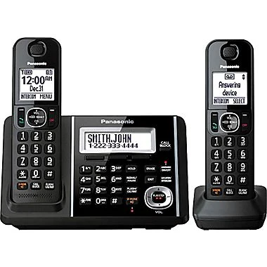 Panasonic KXTGF342B - Système téléphonique sans fil avec répondeur, 2 combinés - Image 2