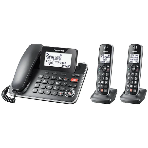 Panasonic KXTGF872B - Système téléphonique extensible avec/sans fil répondeur, 2 combinés - Image 2