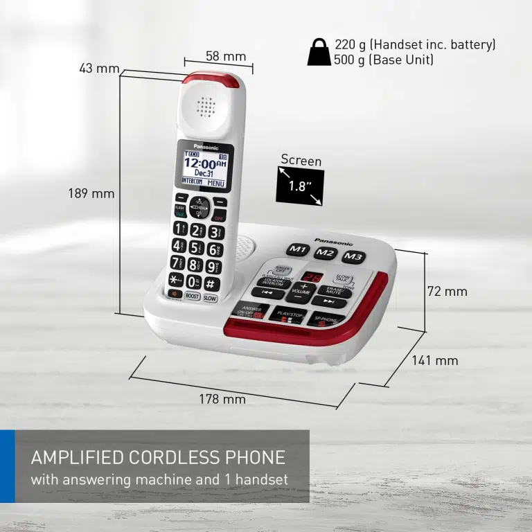 Panasonic KXTGM470W - Téléphone sans fil avec amplificateur des appels +40 dB - Image 4