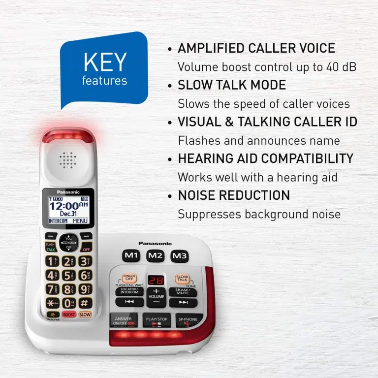 Panasonic KXTGM470W - Téléphone sans fil avec amplificateur des appels +40 dB - Image 6