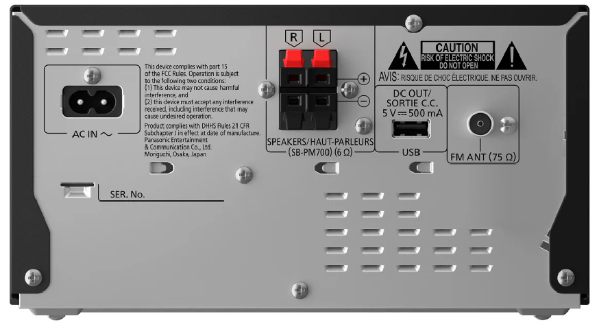 Panasonic SC-PM700 - Élégante mini-chaîne SC-PM700 80Watts Lecteur CD - Image 5