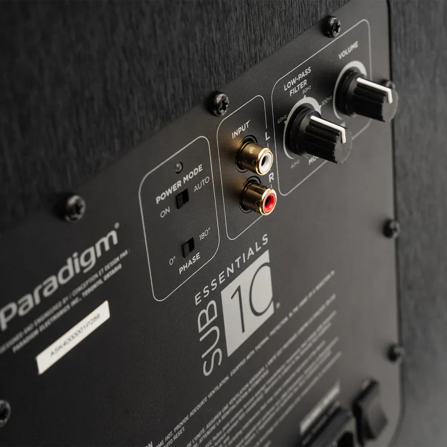 Paradigm Essential Sub10 - Caisson de basses 200Watts RMS scellé avec haut-parleur de graves 10'' - Image 5