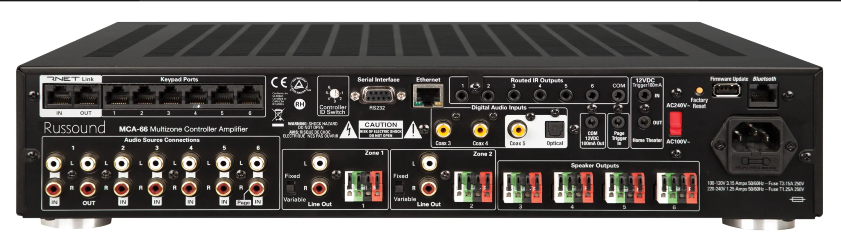 Russound MCA66 - Amplificateur multizones pour les systèmes Russound. 6 sources/6 zones amplifiées @ 20W - Image 5
