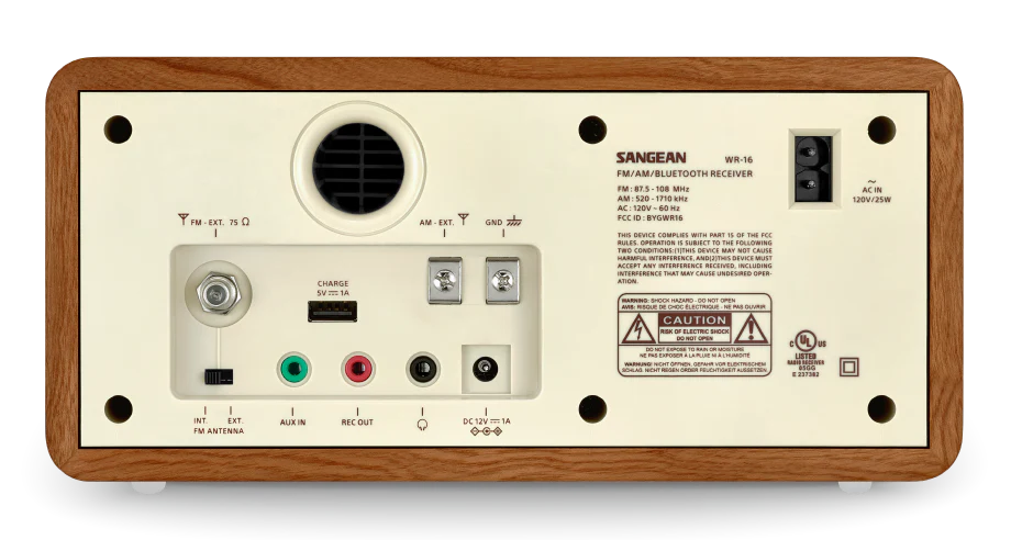 SANGEAN WR-16 | Radio de table AM / FM / AUX / Bluetooth noyer - Image 5