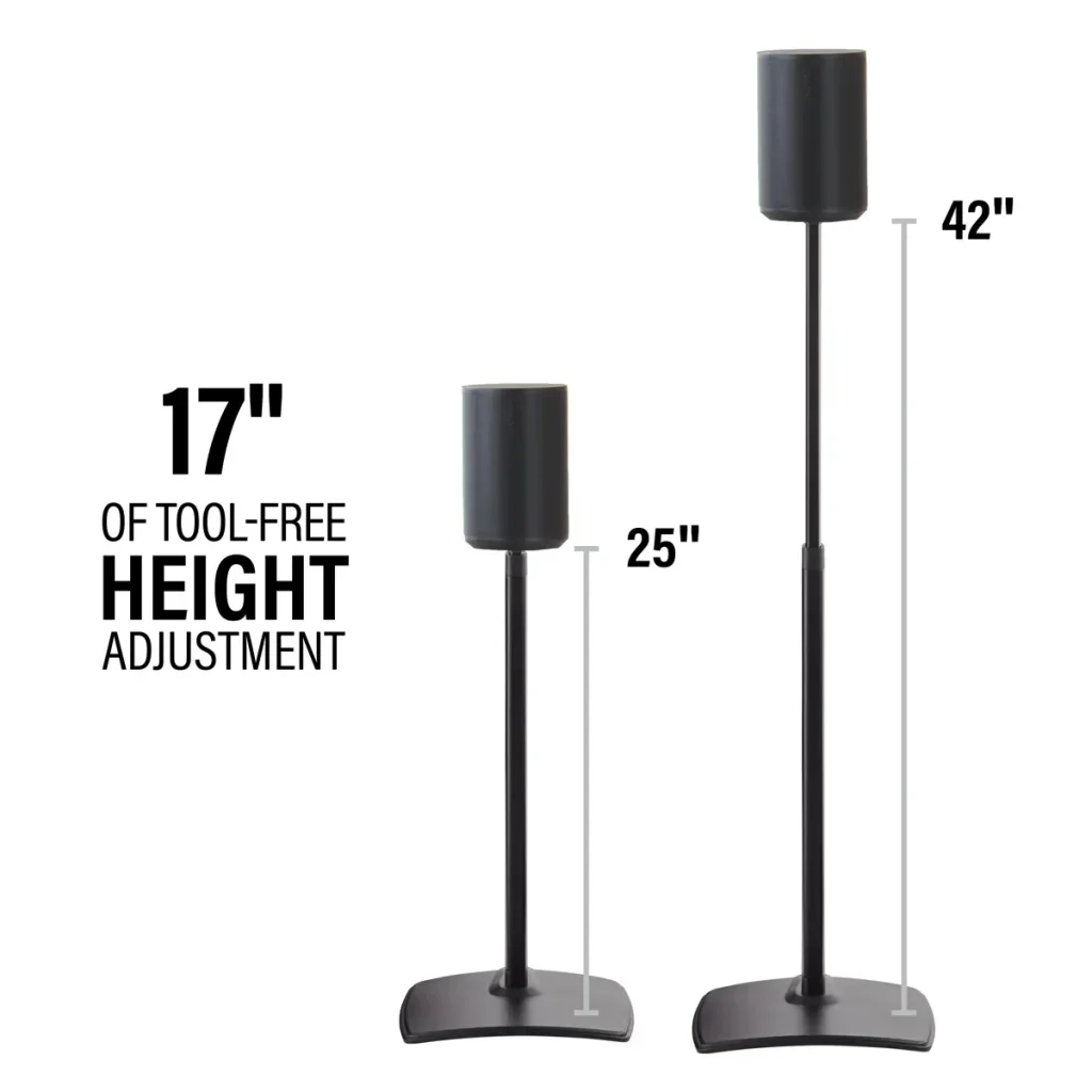 Sanus WSSE1A2 - Supports d'enceintes réglables en hauteur 25''/42'' pour Sonos Era 100™ (paire) - Image 5
