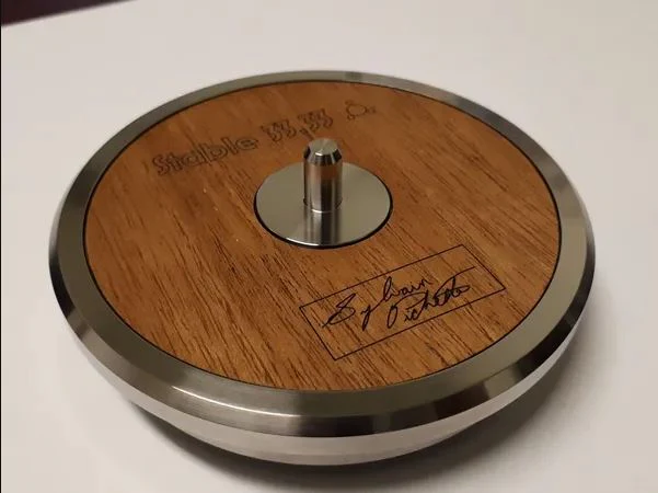 Plateau de transit pour vinyle en acier inoxidable 3''7/8 de 994g - Image 2