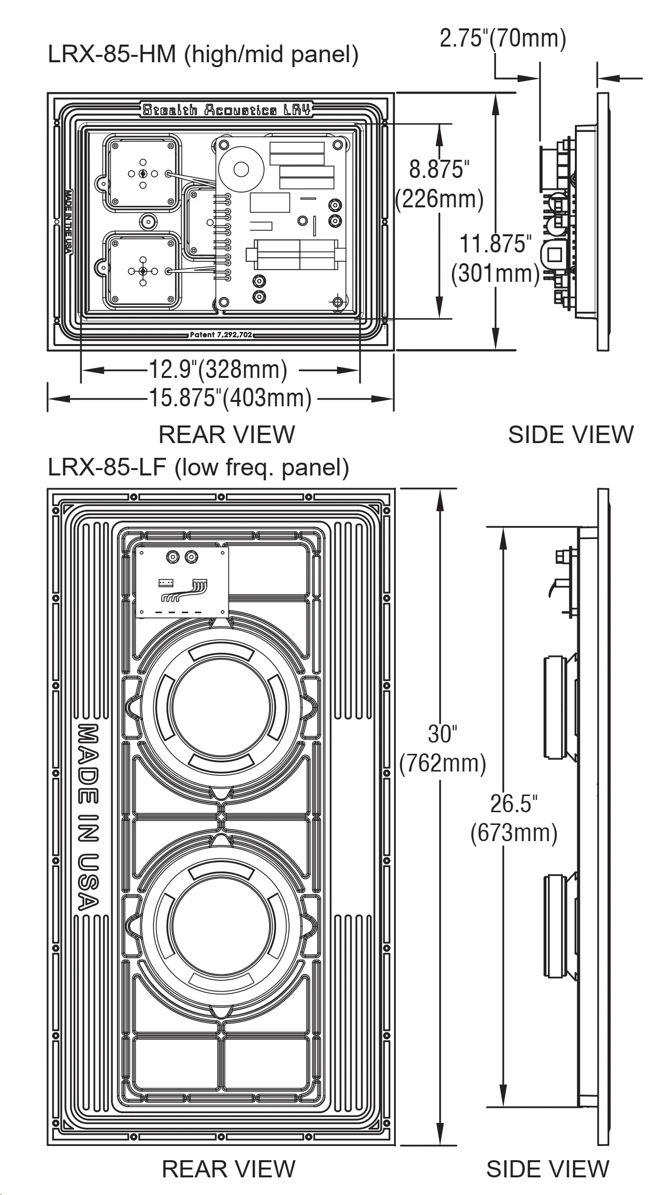 STEALTH ACOUSTICS LRX-85 - Enceinte murale invisible 3 voies (Unité) - Image 3