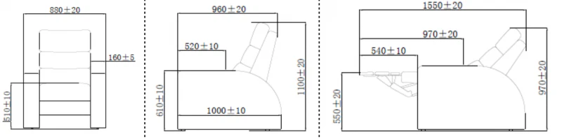 Fauteuil inclinable lisse, cuir résistant, système moteur et design élégant - Image 3