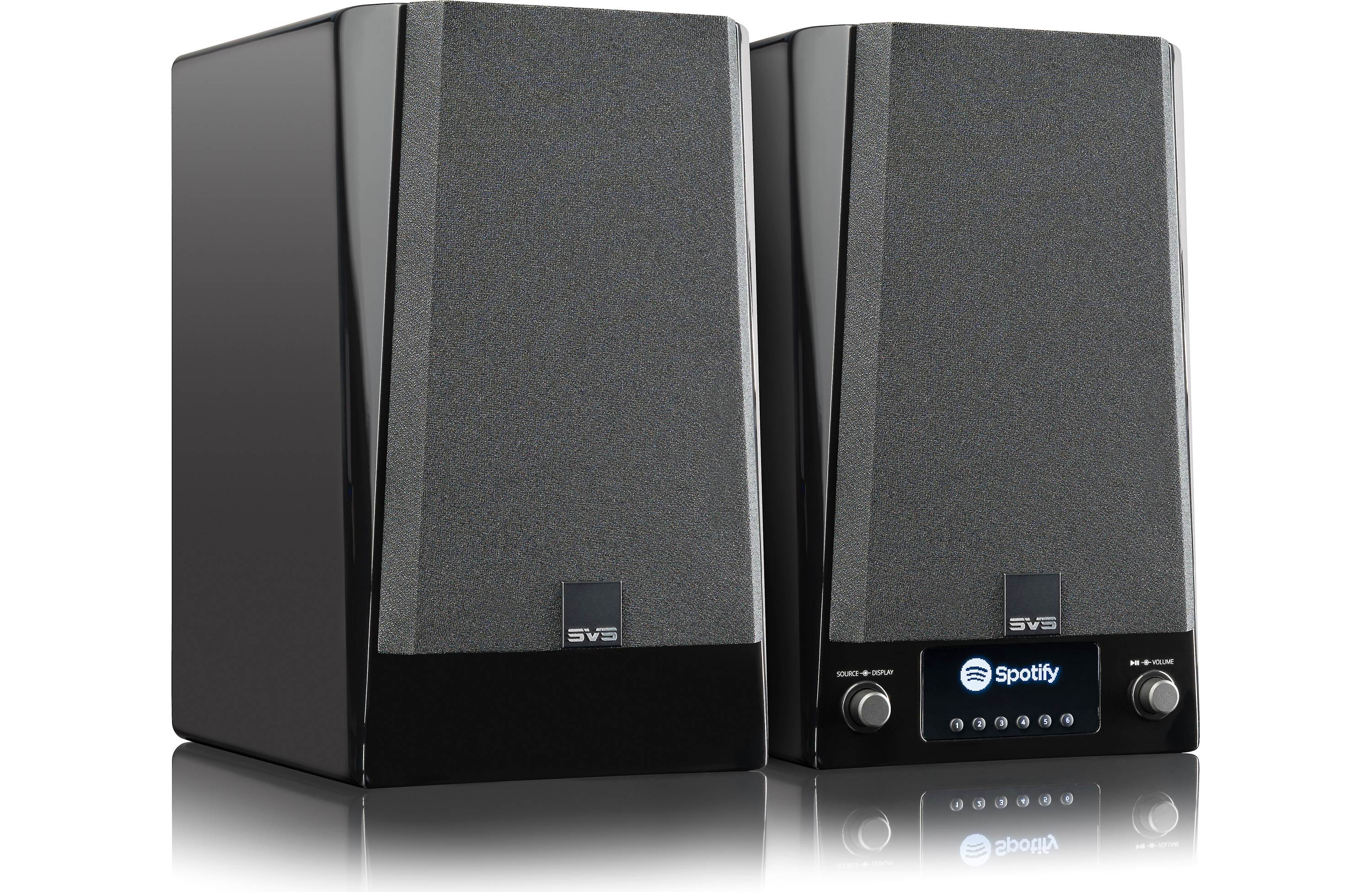 SVS Prime Wireless Pro - Enceintes d'étagère amplifiées 200Watts (Piano Gloss Noir/Blanc) - Image 3