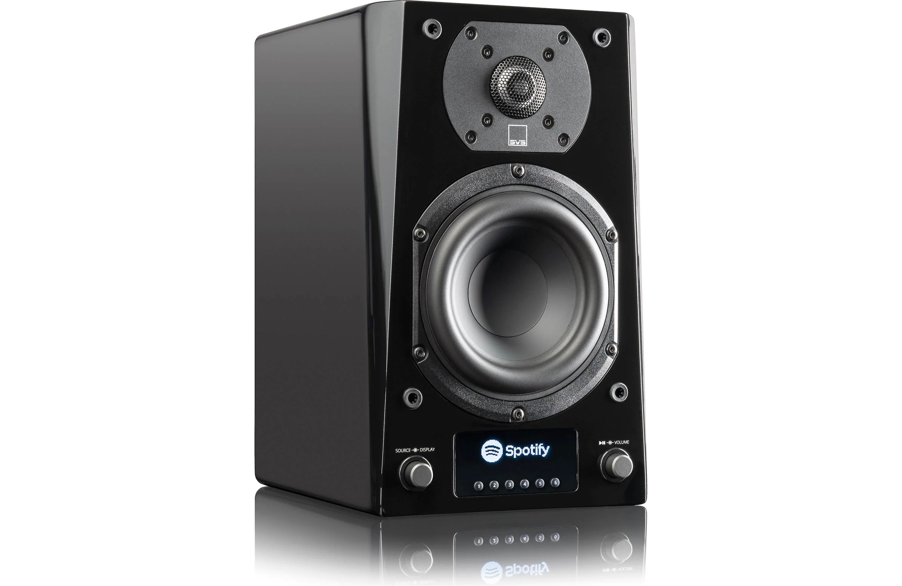 SVS Prime Wireless Pro - Enceintes d'étagère amplifiées 200Watts (Piano Gloss Noir/Blanc) - Image 4