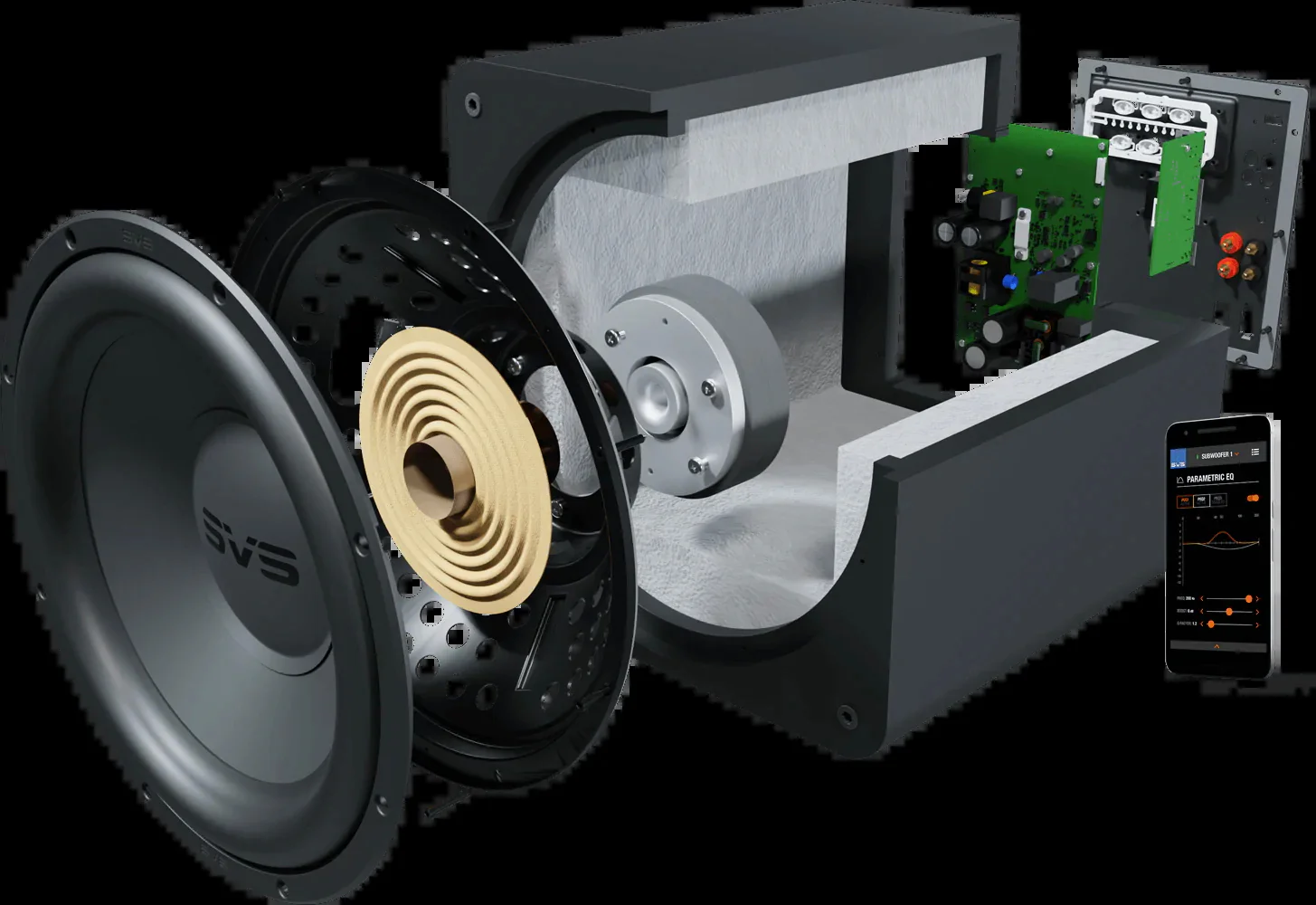 SVS SB-1000 Pro - Caisson de basses compact 325W avec hp de graves 12'' Black Ash - Image 7