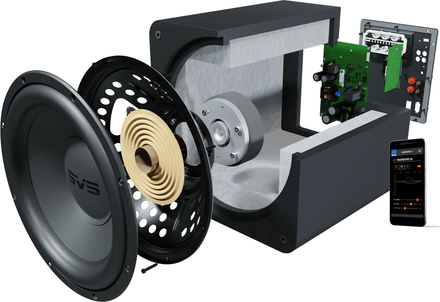 SVS SB-1000 Pro - Caisson de basses compact 12" de 325W - Fini lustré - Image 3