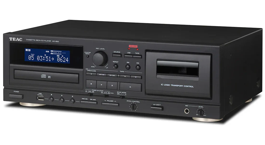 TEAC AD850SEB - Lecteur de cassette et CD combiné - Image 2