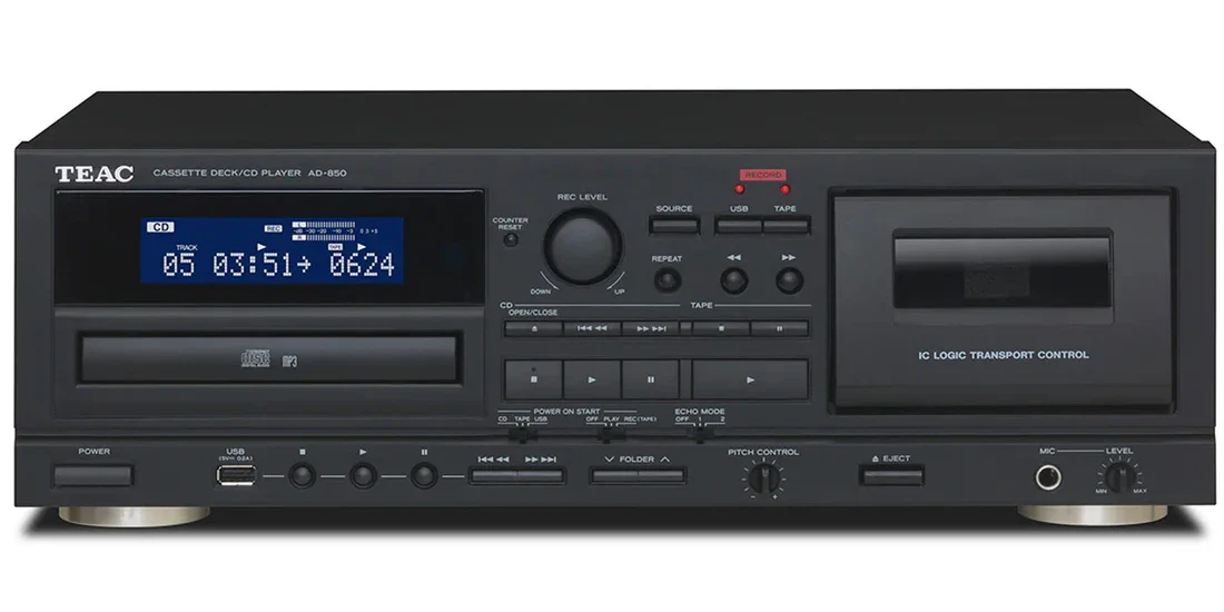 TEAC AD850SEB - Lecteur de cassette et CD combiné - Image 3