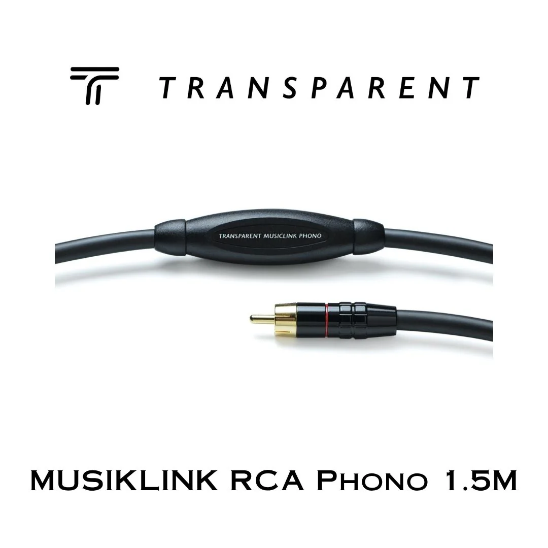 Transparent MUSICLINK RCA Phono | Câble d'interconnexion RCA pour table tournante - Image 3