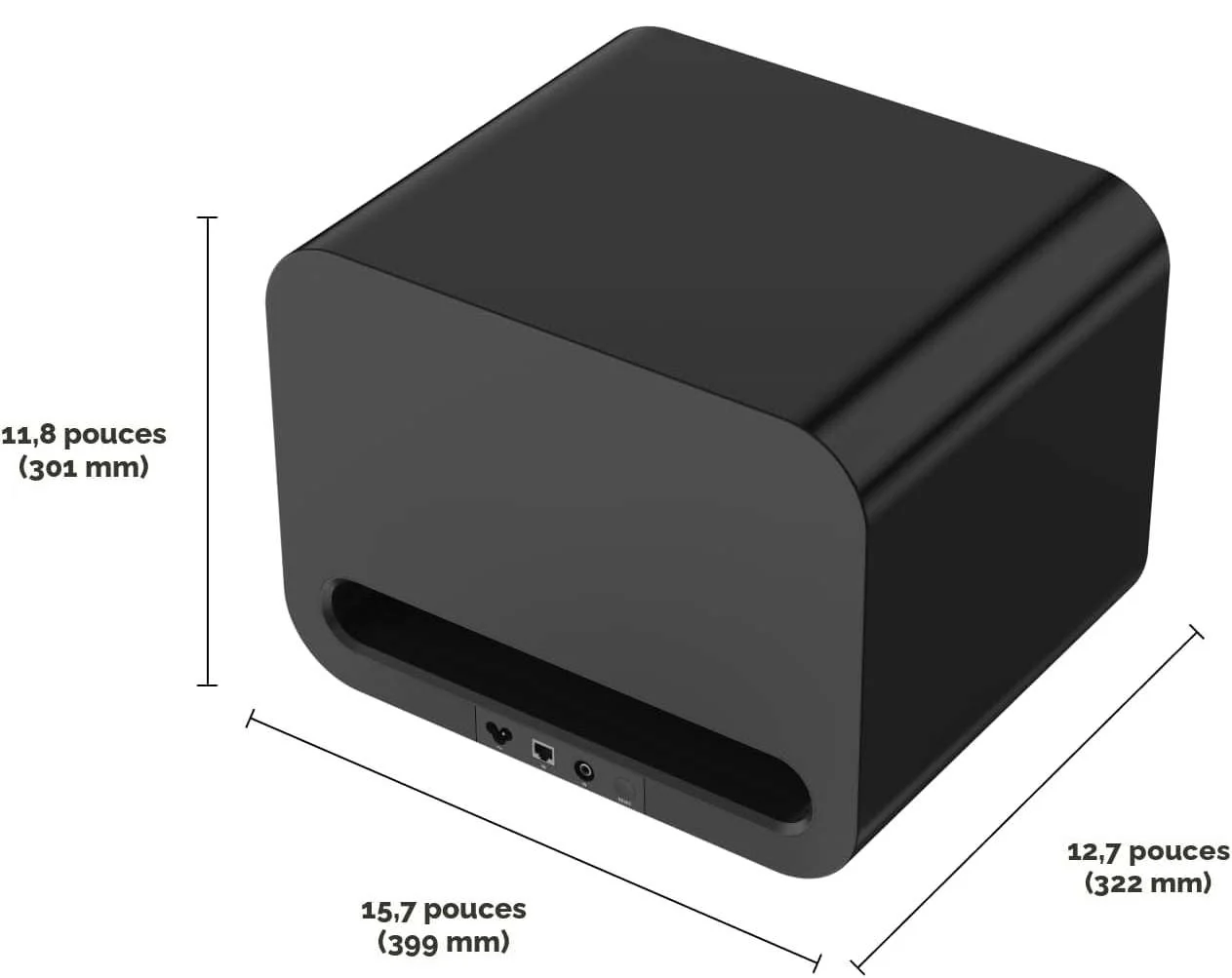 WiiM Sub Pro | Caisson de basses 250Watts, haut-parleur de graves 8'' - Image 4