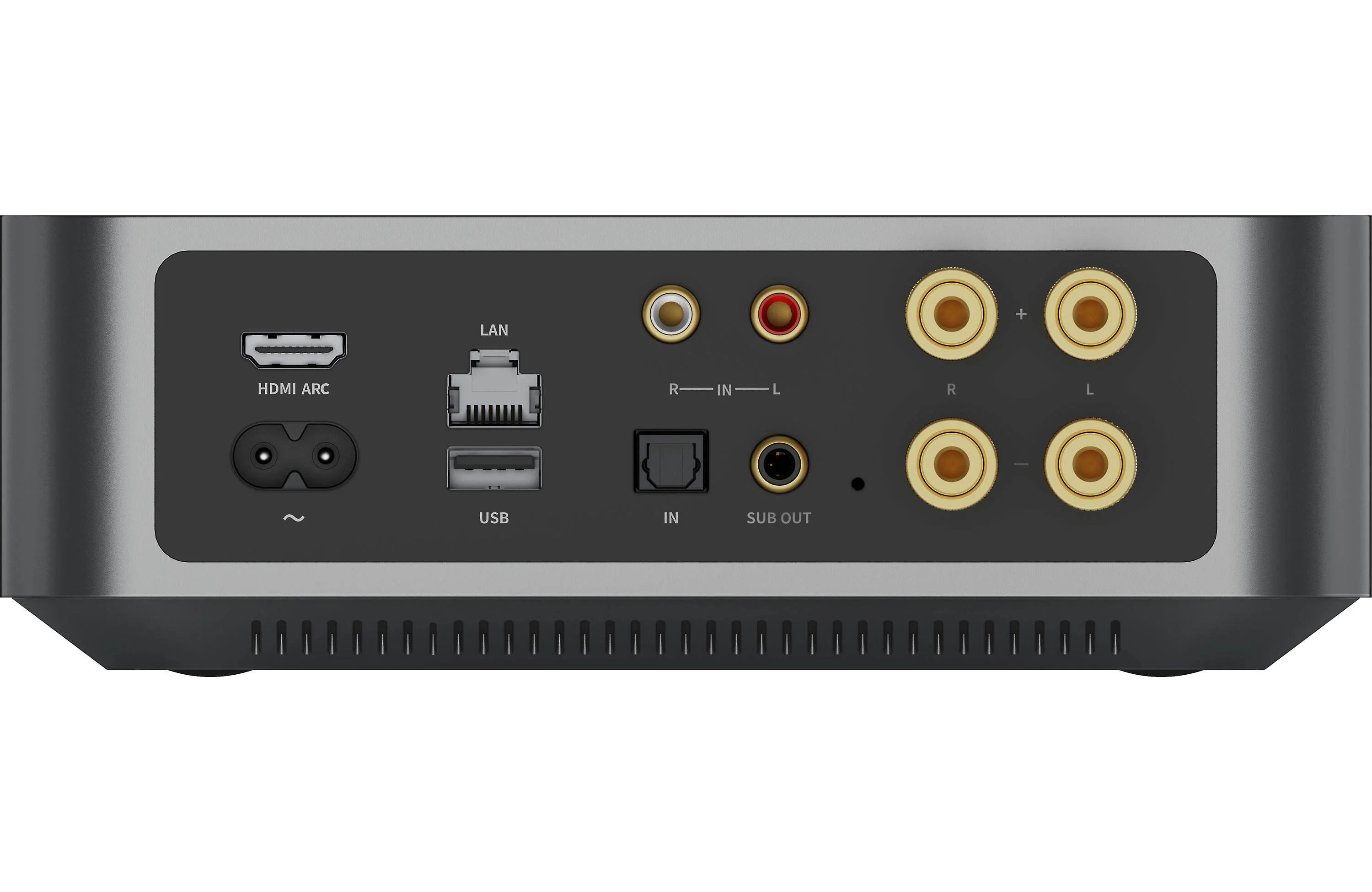 WiiM Amp - Amplificateur stéréo intégré 60W/C de petite taille (Gris foncé) - Image 4