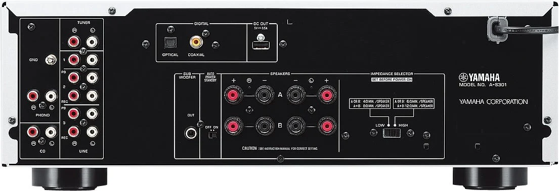 Yamaha AS301 - Amplificateur stéréo 60Watts par canal, entrée phono, HP A+B - Image 2