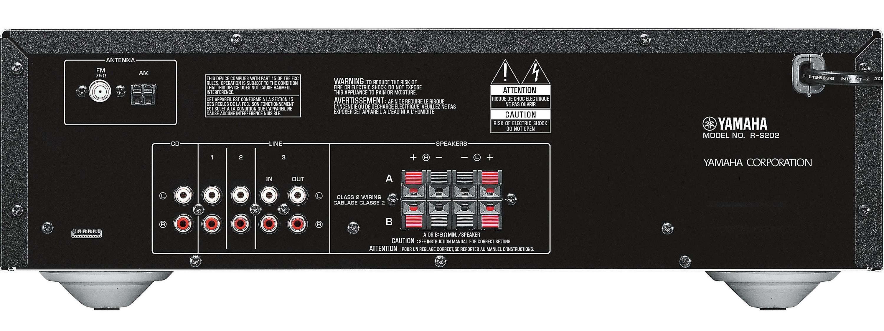 Yamaha RS202 - Récepteur stéréo 100W/canal, Radio AM/FM, Bluetooth - Image 3