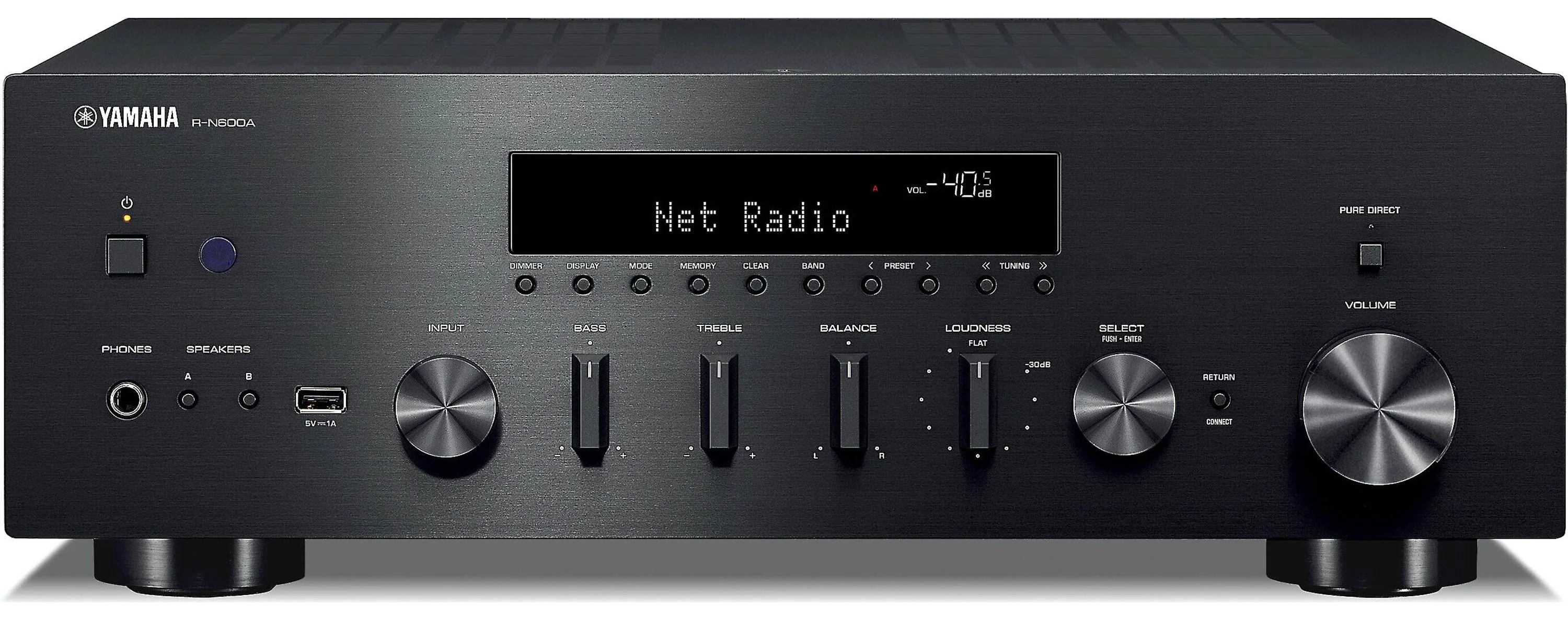 Yamaha RN600A - Récepteur stéréo MusicCast 80W/C, DAC, Wi-Fi, Bluetooth, entrée phono, HP A/B - Image 4