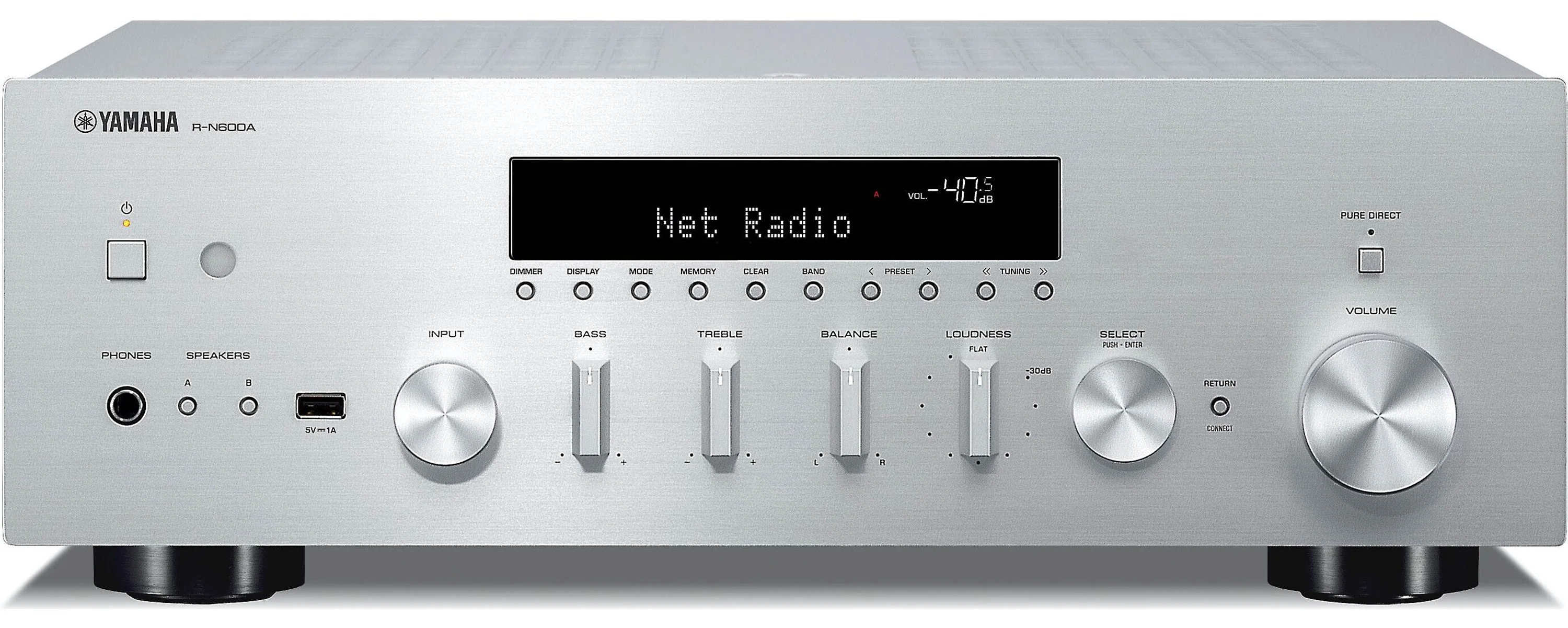 Yamaha RN600A - Récepteur stéréo MusicCast 80W/C, DAC, Wi-Fi, Bluetooth, entrée phono, HP A/B - Image 5