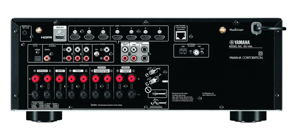 Yamaha RXV6A - Récepteur cinéma maison MusicCast 7.2, 8K, 100W, Dolby Atmos, 4K120 - Image 4